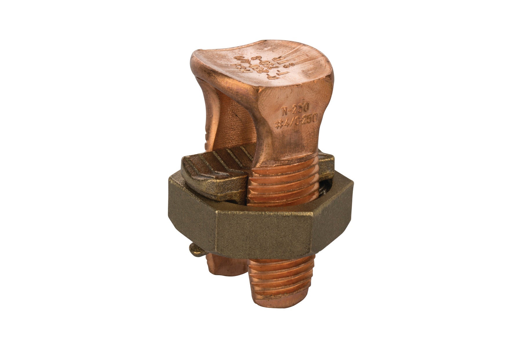 NSI N-250 Copper Split Bolt, 250 MCM – 8 AWG - Edmondson Supply