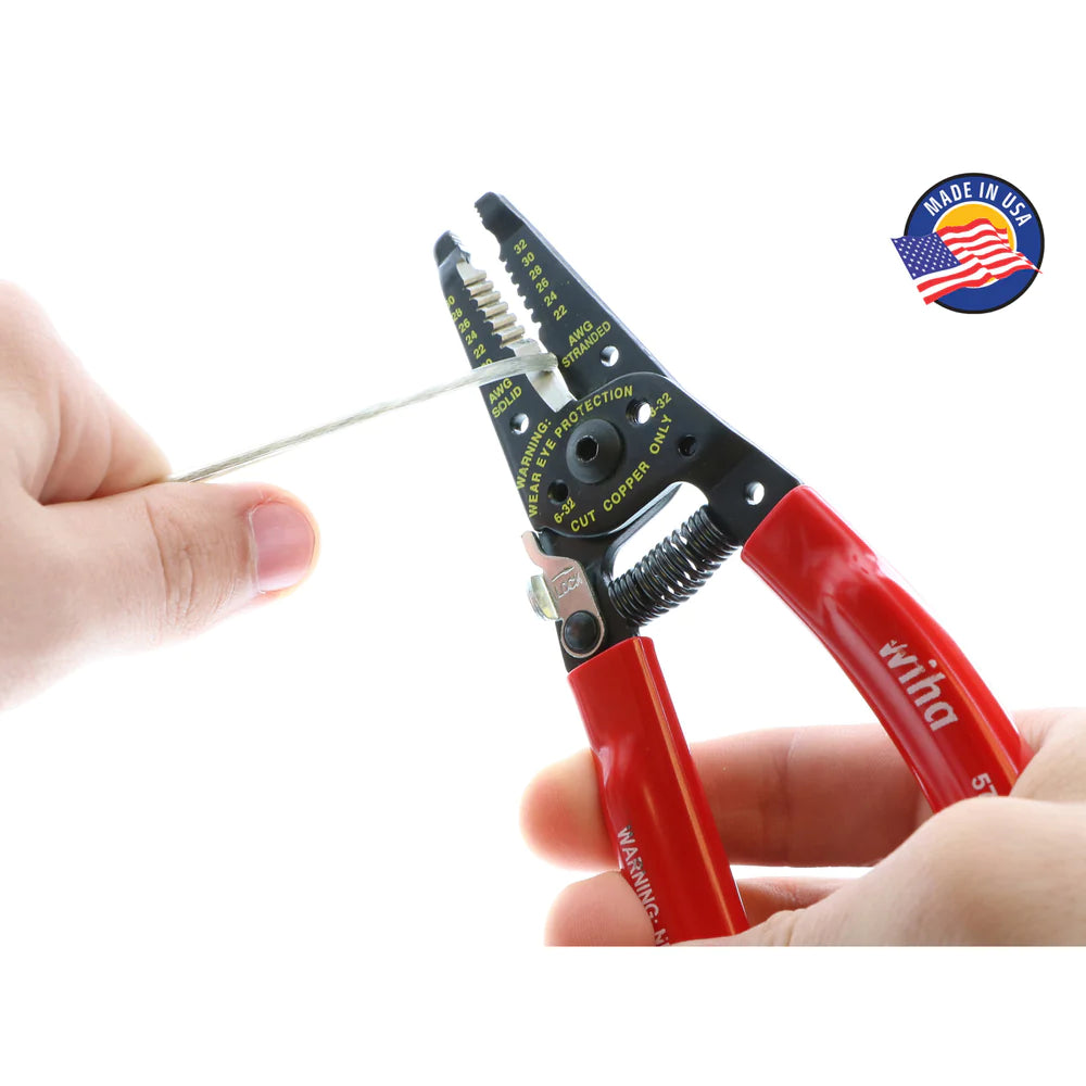 Wiha Tools 57818 Classic Grip Wire Strippers Cutters 7.25" - Edmondson Supply