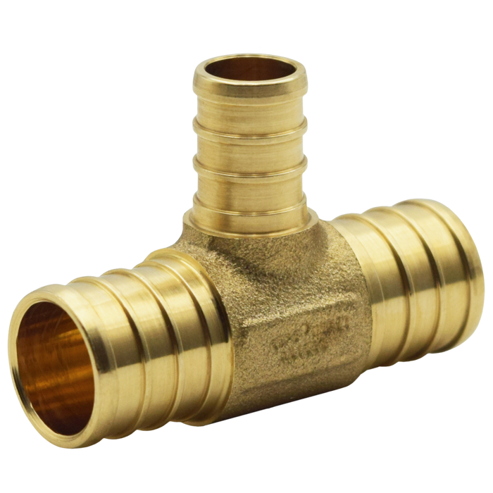 Legend Valve 460-212NL 3/4" x 3/4" x 1/2" No Lead Crimp PEX Reducing Tee - Edmondson Supply
