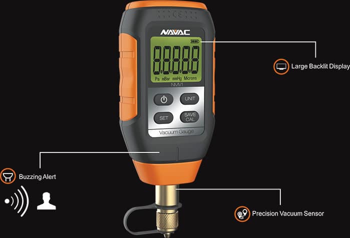 NAVAC NMV1 Micron Vacuum Gauge - Edmondson Supply