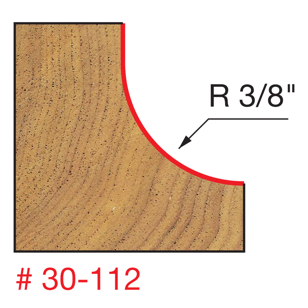 Freud 30-112 3/8" Radius Cove Bit - Edmondson Supply