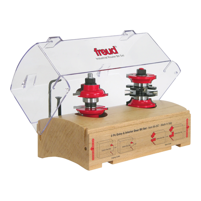 thumbnail image 2 of Freud Entry & Interior Door Router Bit System 1/2" SH, 1-7/8" D, 1-7/8 2 of 10