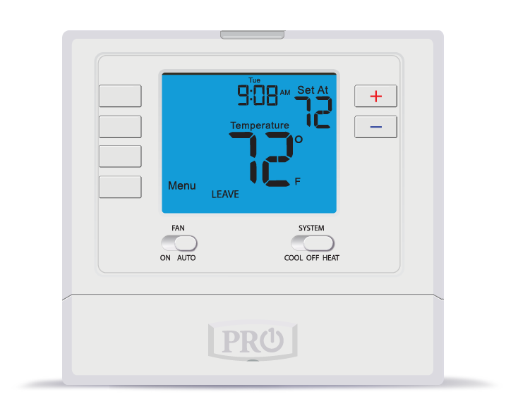 PRO1 IAQ T705 Digital 7-Day or 5/1/1 Programmable Thermostat, 1 Heat - 1 Cool - Edmondson Supply
