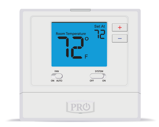 PRO1 IAQ T771 Non-Programmable Thermostat, Single Stage, Battery or Hardwire, 1 Heat - 1 Cool - Edmondson Supply