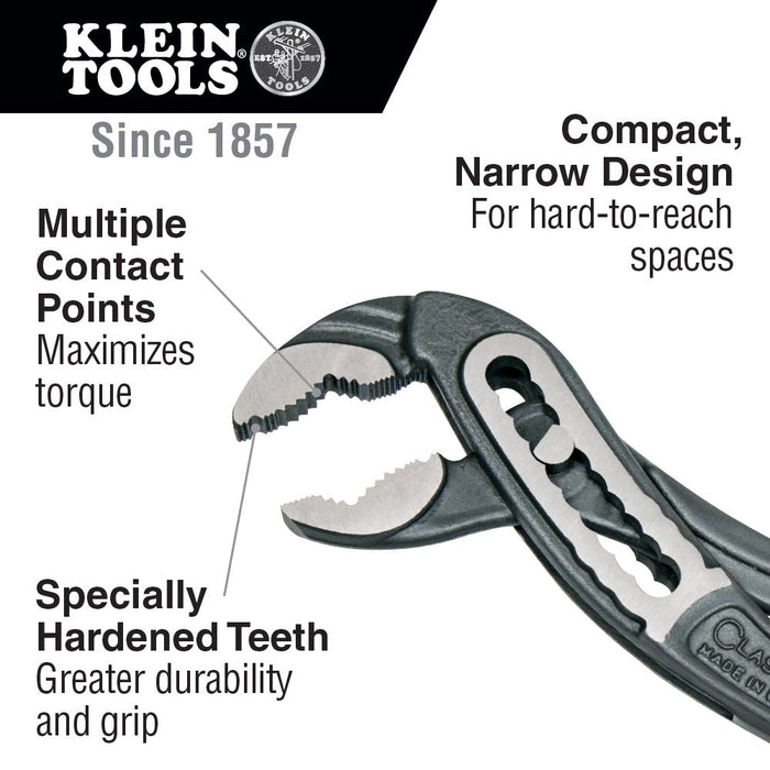 Klein Tools D5052KIT Classic Klaw™ Pump Pliers Set, 2-Piece - Edmondson Supply