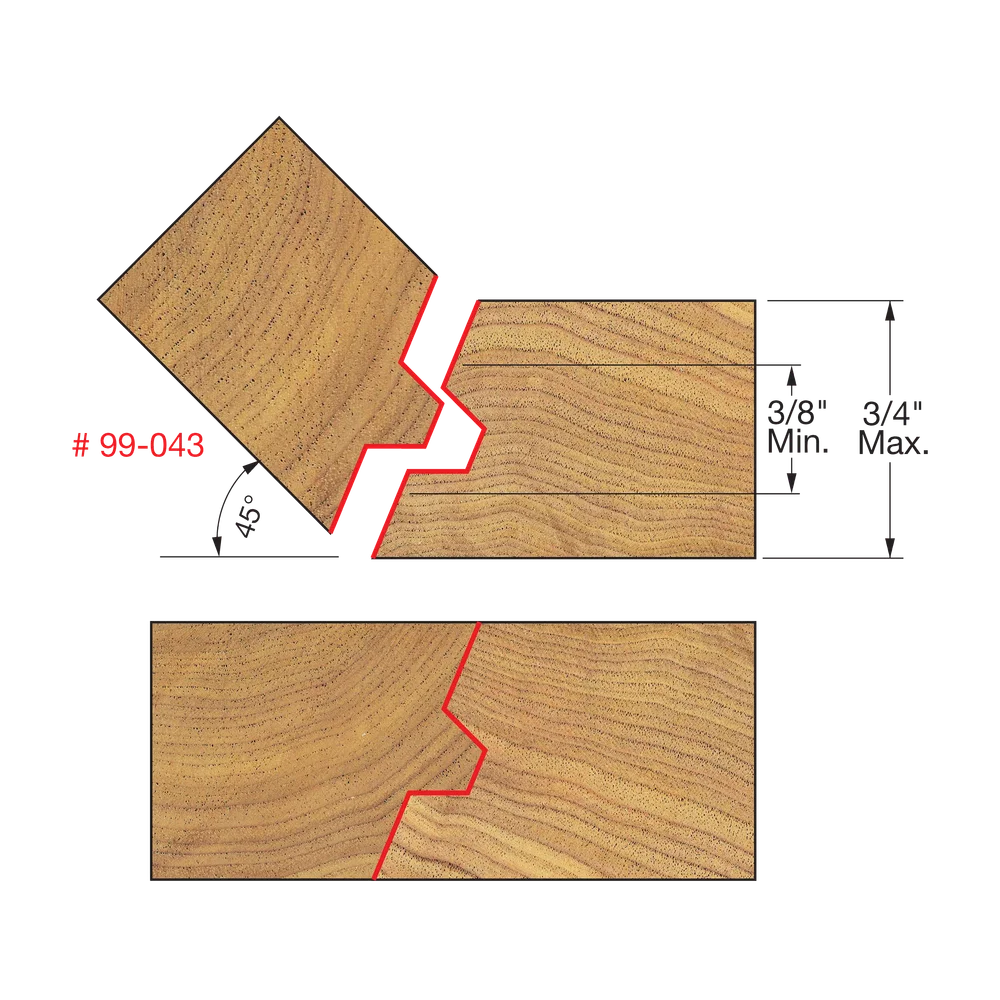 Freud 99-043 1-15/32" Lock Miter Bit - Edmondson Supply