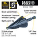 Klein Tools QRST11 Step Drill Bit, Quick Release, Double Spiral Flute, 7/8 to 1-1/8-Inch - Edmondson Supply