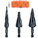 Klein Tools QRST3PC Premium All Purpose Quick Release Step Bit Kit, 3 Piece - Edmondson Supply