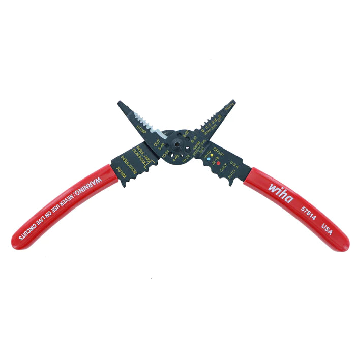 Wiha Tools 57814 Classic Grip Wire Combination Strippers/Crimpers Cutters 8.25" - Edmondson Supply