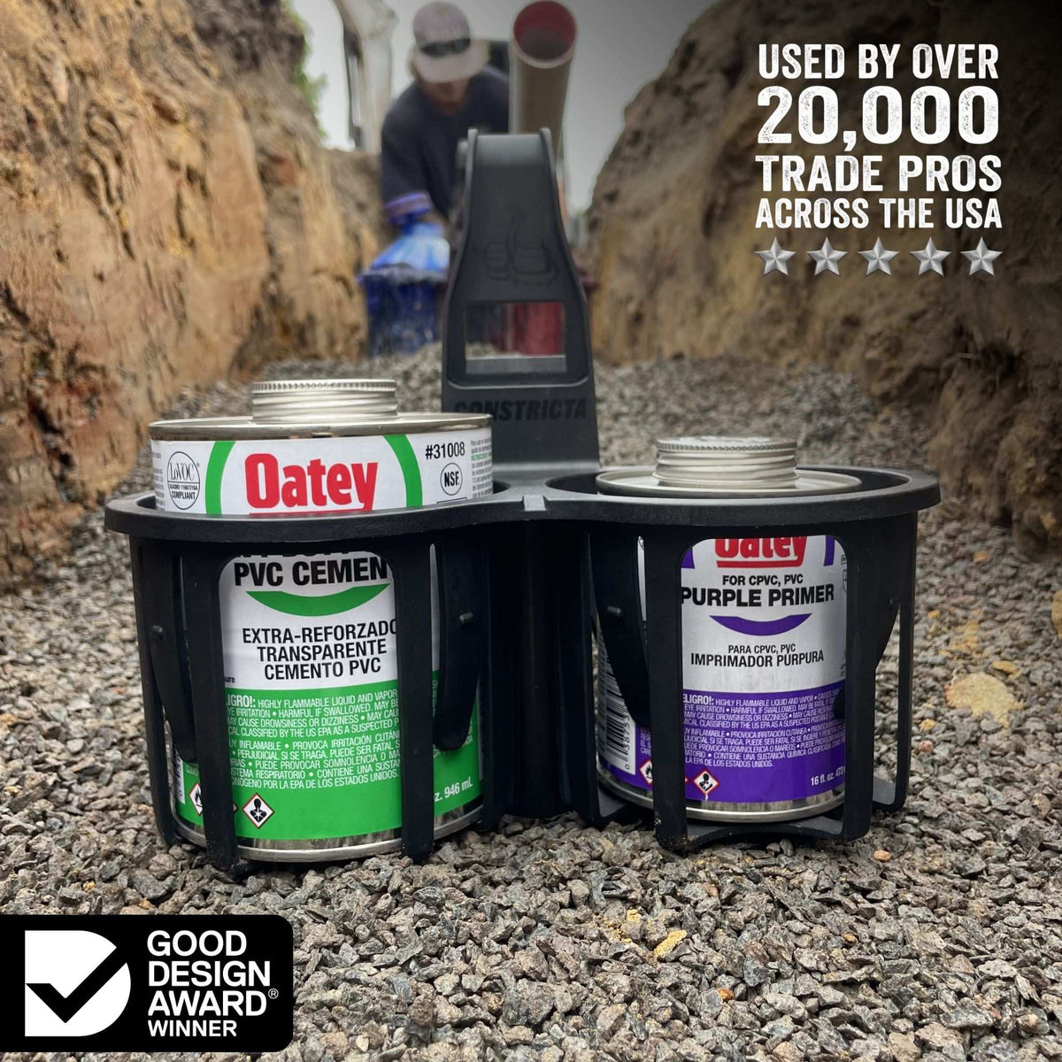 Rebend Industries Constricta Multi Pot Grip Glue & Primer Caddy - Edmondson Supply