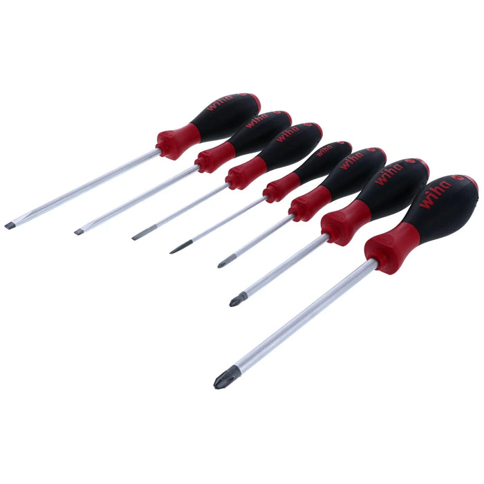 Wiha Tools 30278 7 Piece SoftFinish Slotted and Phillips Screwdriver Set - Edmondson Supply