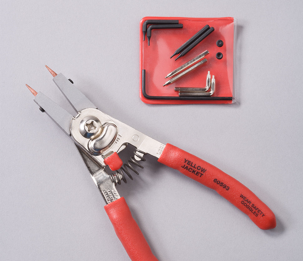 Yellow Jacket 60593 Small Retaining Ring Pliers – Combination Internal/External - Edmondson Supply