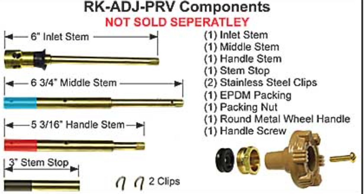 Woodford RK-ADJ-PRV Adjustable Operating Rod, 4" to 14" Woodford Faucet Lengths - Edmondson Supply