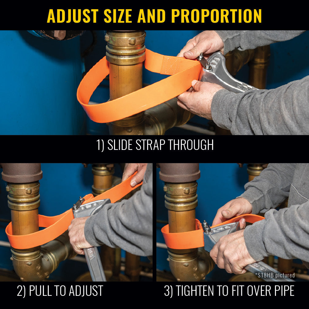 Klein Tools S6HB Grip-It™ Strap Wrench, 1-1/2 to 4-Inch, 6-Inch Handle - Edmondson Supply