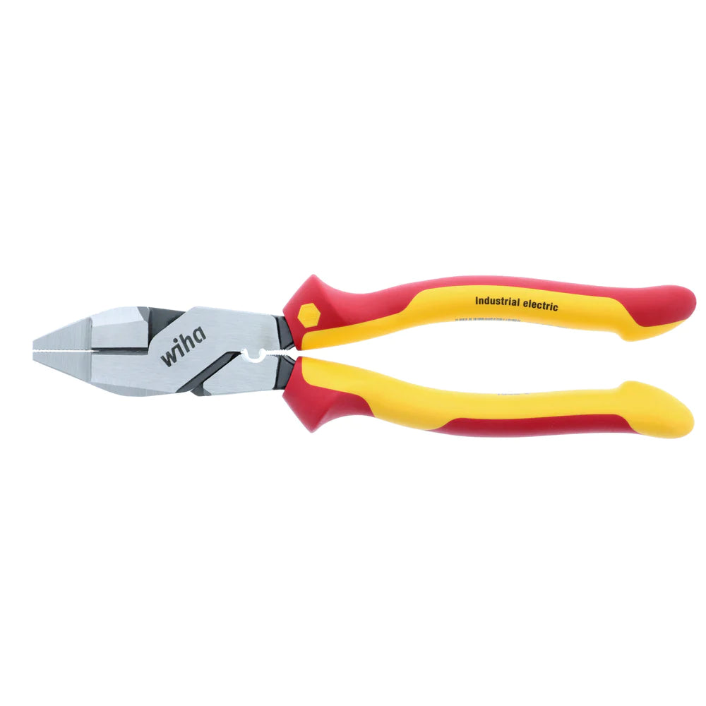 Wiha Tools 32948  Insulated Industrial NE Style Lineman’s Pliers with Crimpers 9.5" - Edmondson Supply