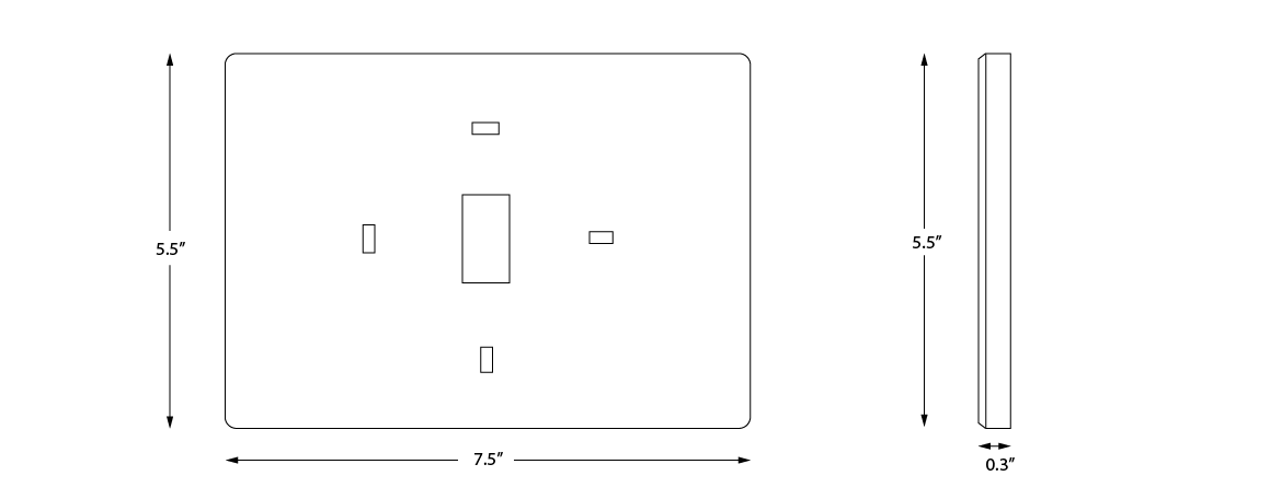 PRO1 IAQ T119 Universal Pro1 Plastic Wall Plate Cover - Edmondson Supply 