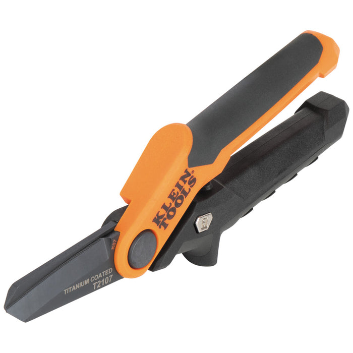 Klein Tools T2107 Compact Titanium-Coated Utility Shears, 7-Inch - Edmondson Supply