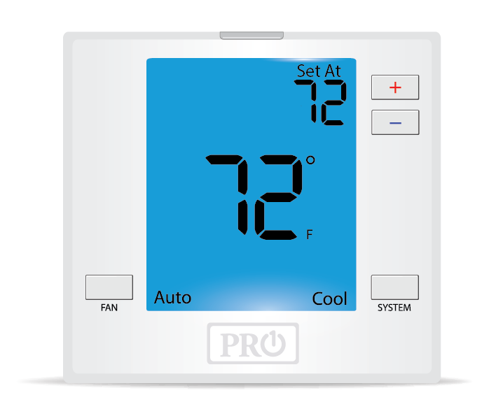 PRO1 IAQ T751 Digital 7-Day or 5/1/1 Programmable Thermostat, 3 Heat - 2 Cool, Universal - Edmondson Supply