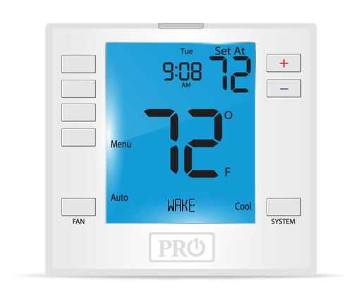 PRO1 IAQ T755 Digital 7-Day, 5/1/1, or Non-Programmable Thermostat, 3 Heat - 2 Cool, Universal - Edmondson Supply
