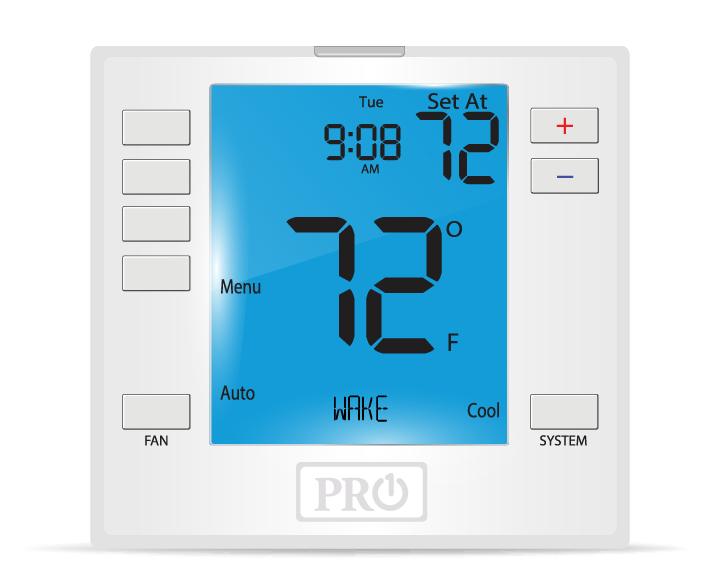 PRO1 IAQ T755 Digital 7-Day, 5/1/1, or Non-Programmable Thermostat, 3 Heat - 2 Cool, Universal - Edmondson Supply