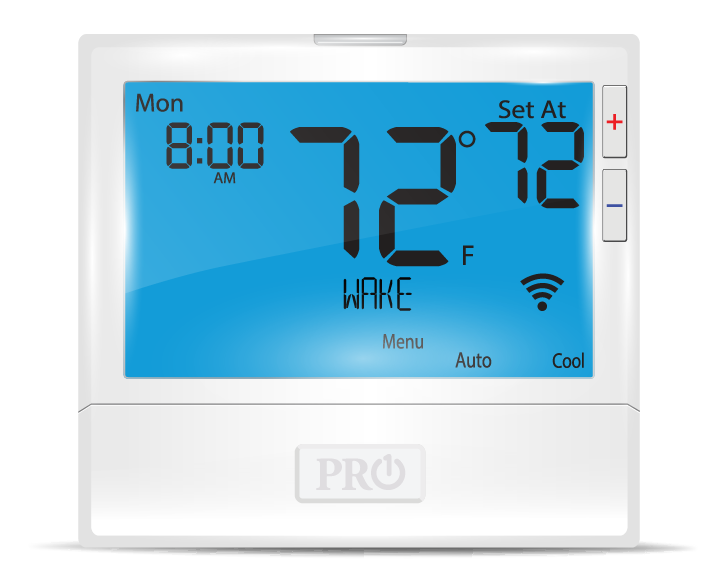 PRO1 IAQ T855iSH Digital 7-Day Programmable Thermostat, 5 Heat - 3 Cool, WiFi, Universal Residential/Light Commercial - Edmondson Supply
