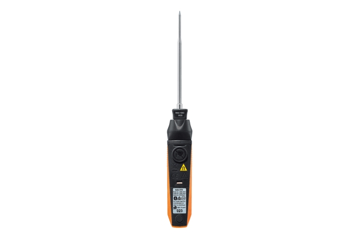 Testo 0563 1915 testo 915i - Thermometer with immersion/penetration probe and smartphone operation - Edmondson Supply