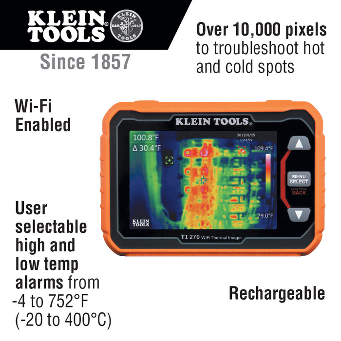 Klein Tools TI270 Rechargeable Thermal Imager with Wi-Fi