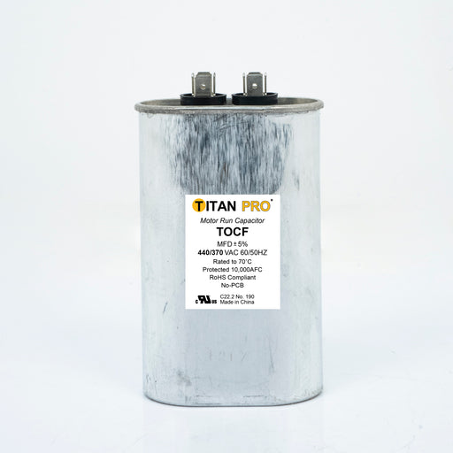 Packard TITAN PRO TOCF50 Run Capacitor 50 MFD 440/370 Volt Oval - Edmondson Supply