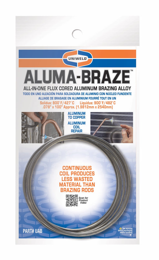 Uniweld UAB Aluma-Braze™ All-in-one flux-cored Aluminum Brazing Alloy - Edmondson Supply