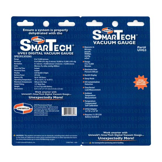 Uniweld UVG3 SmarTech® Digital Vacuum Gauge - Edmondson Supply