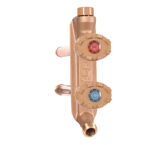 Woodford V22CP-10-MH Model 22 Freezeless Hot and Cold Wall Faucet, 1/2" MPT x 1/2" Sweat, 10-Inch, Metal Handle, Vertical Mount - Edmondson Supply