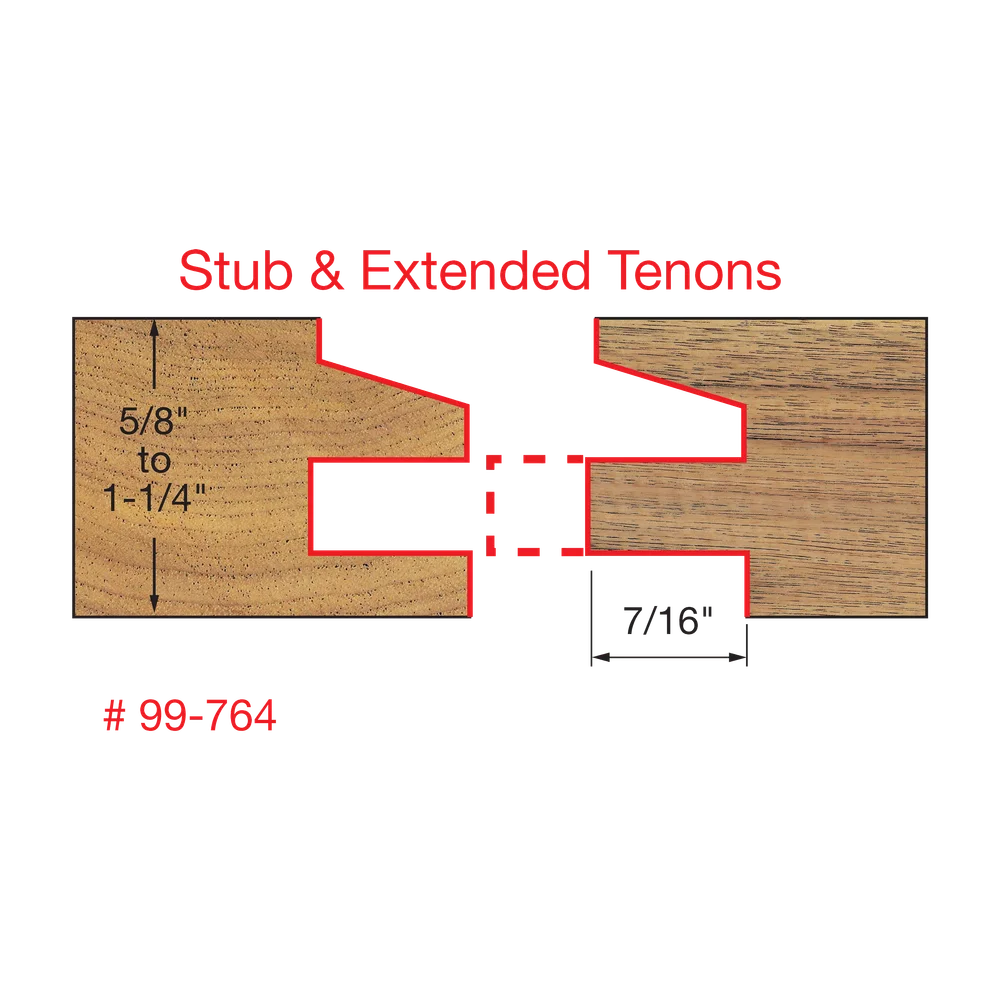 Freud 99-764 1-11/16" Premier Adjustable Rail & Stile Bit - Bevel - Edmondson Supply