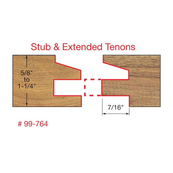 Freud 99-764 1-11/16" Premier Adjustable Rail & Stile Bit - Bevel - Edmondson Supply