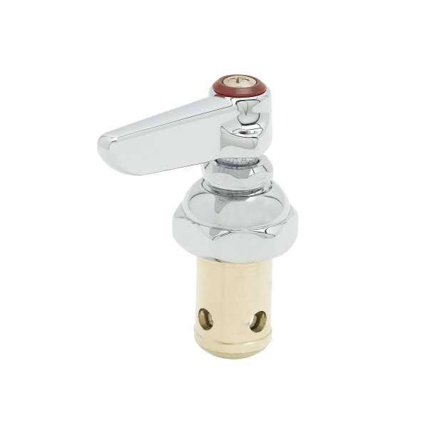 T&S Brass 002714-40 Eterna Spindle Assembly, Right Hand (Hot) Lever Handle & Screw Included - Edmondson Supply
