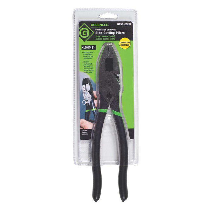 Greenlee 0151-09CD 9" High-Leverage Side-Cutting Pliers, Dipped - Crimping - Edmondson Supply