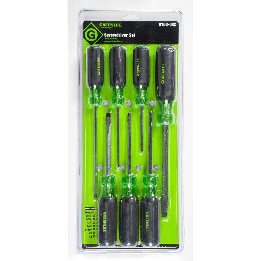 Greenlee 0153-02C Screwdriver Set, 7-Piece - Edmondson Supply