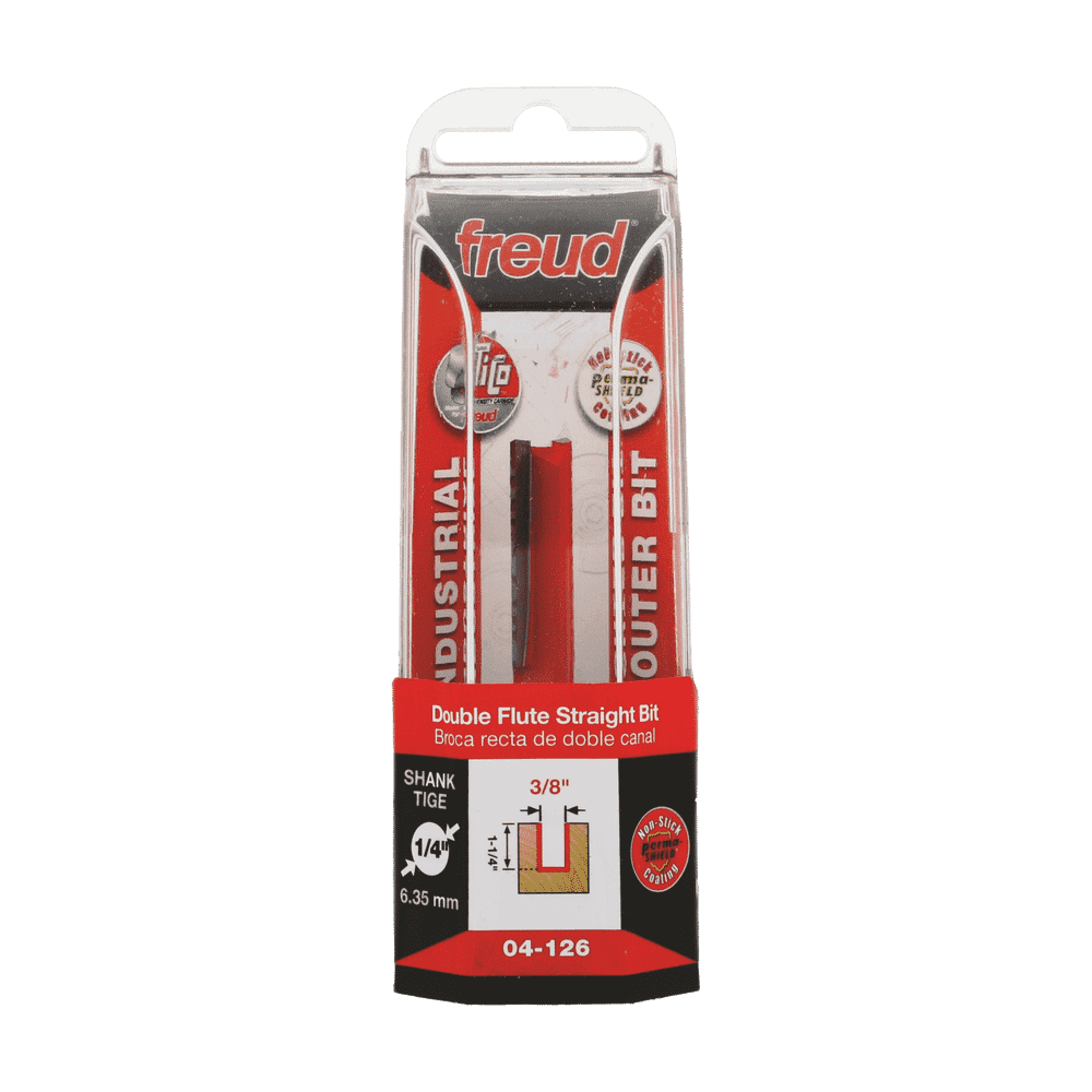 Freud 04-126 3/8" Double Flute Straight Bit - Edmondson Supply