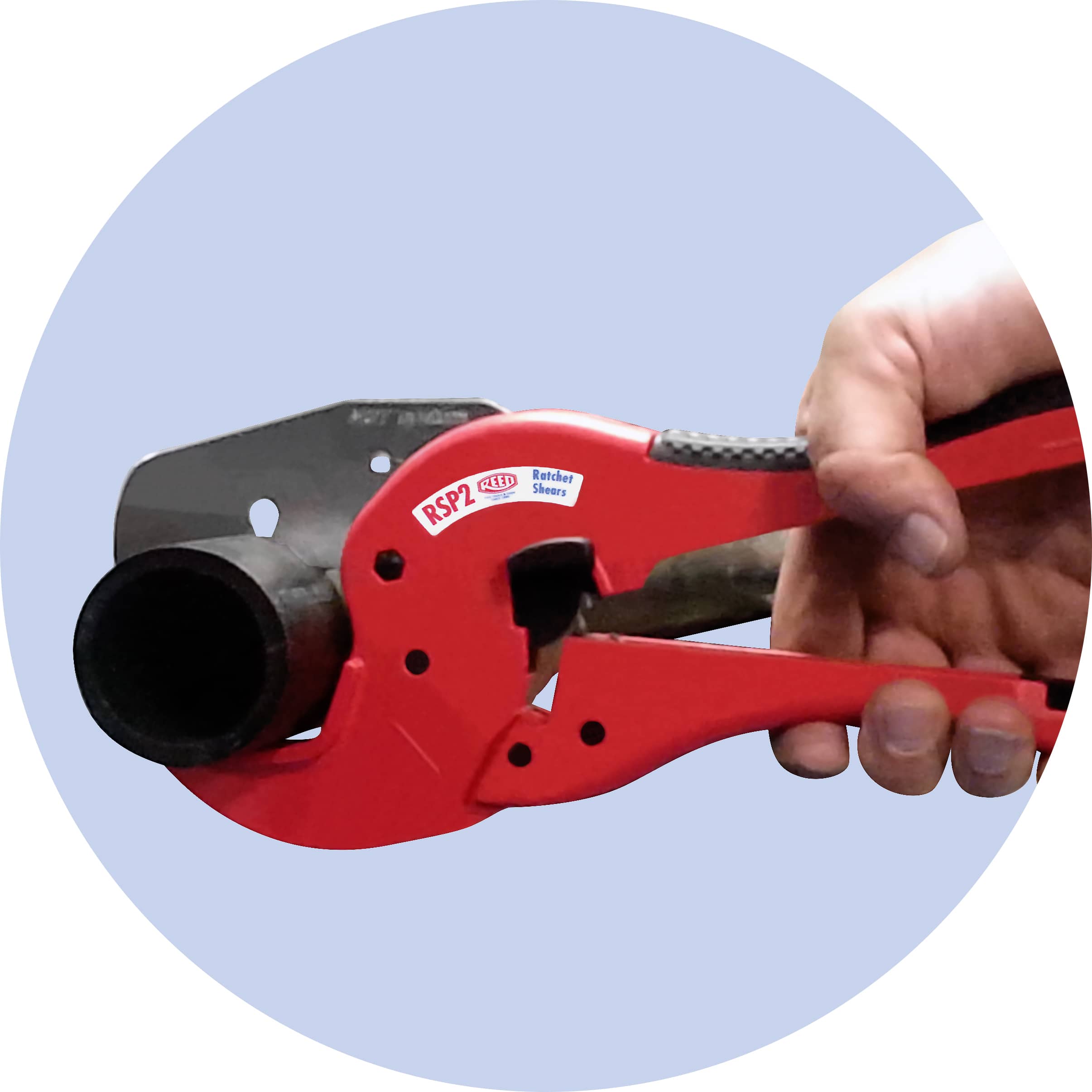 Reed Mfg RSP2 Ratchet Shears - 2" IPS, Pointed Blade - Edmondson Supply