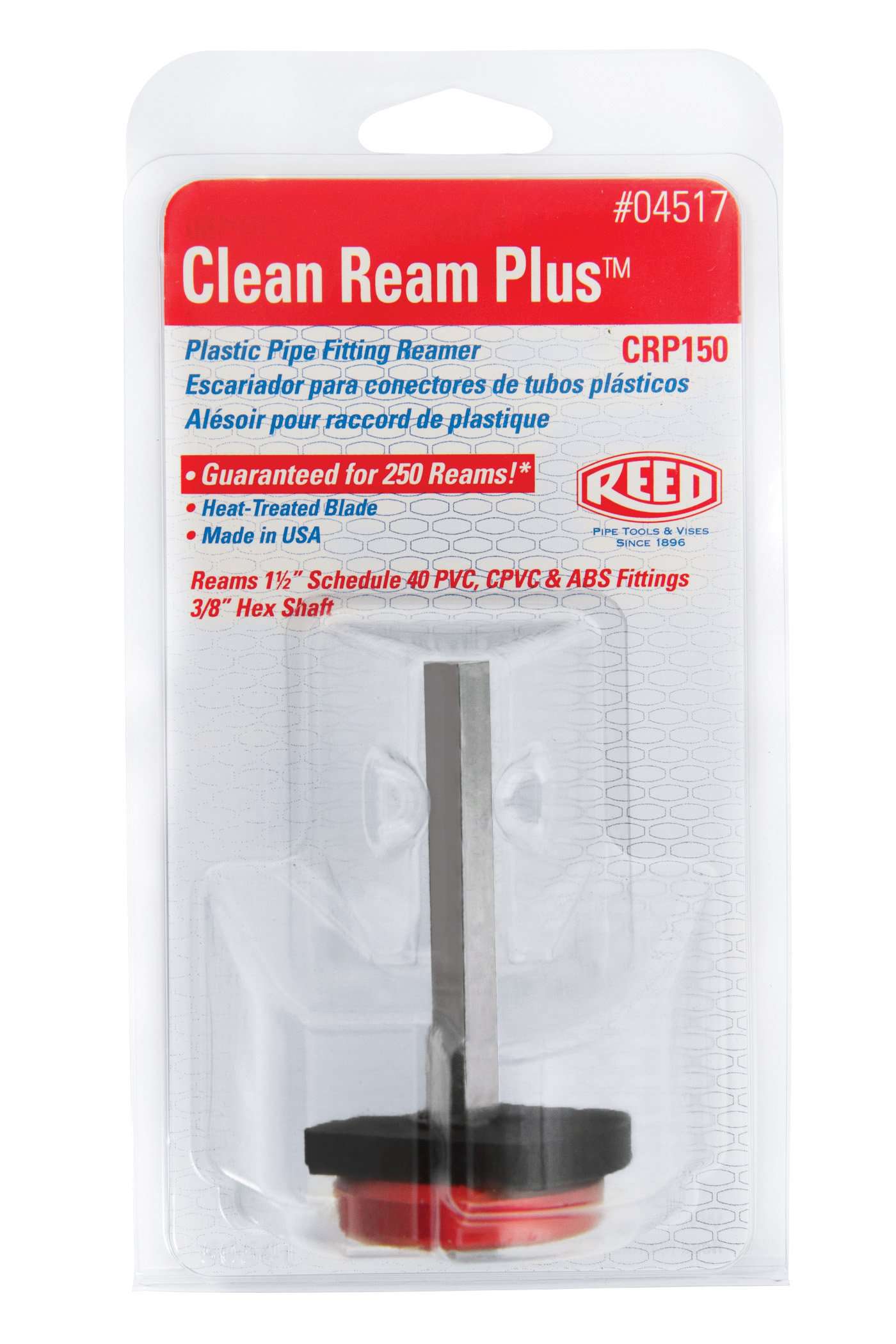 Reed Mfg 04517 - CRP150 1-1/2" Clean Ream Plus® Plastic Pipe Fitting Reamer - Edmondson Supply