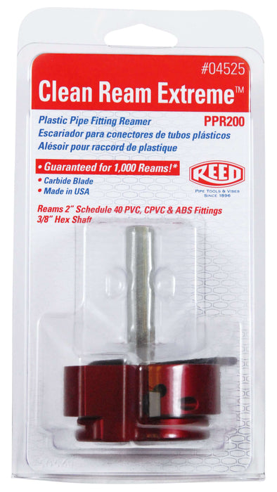 Reed 04525 - PPR200 2" Clean Ream Extreme® Plastic Pipe Fitting Reamer - Edmondson Supply