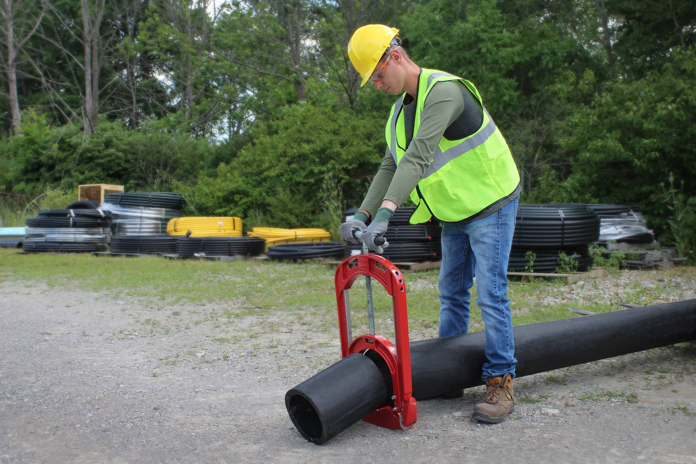 Reed Mfg HPC8+ Guillotine Pipe Cutter for PE Pipe, 3" - 8" - Edmondson Supply