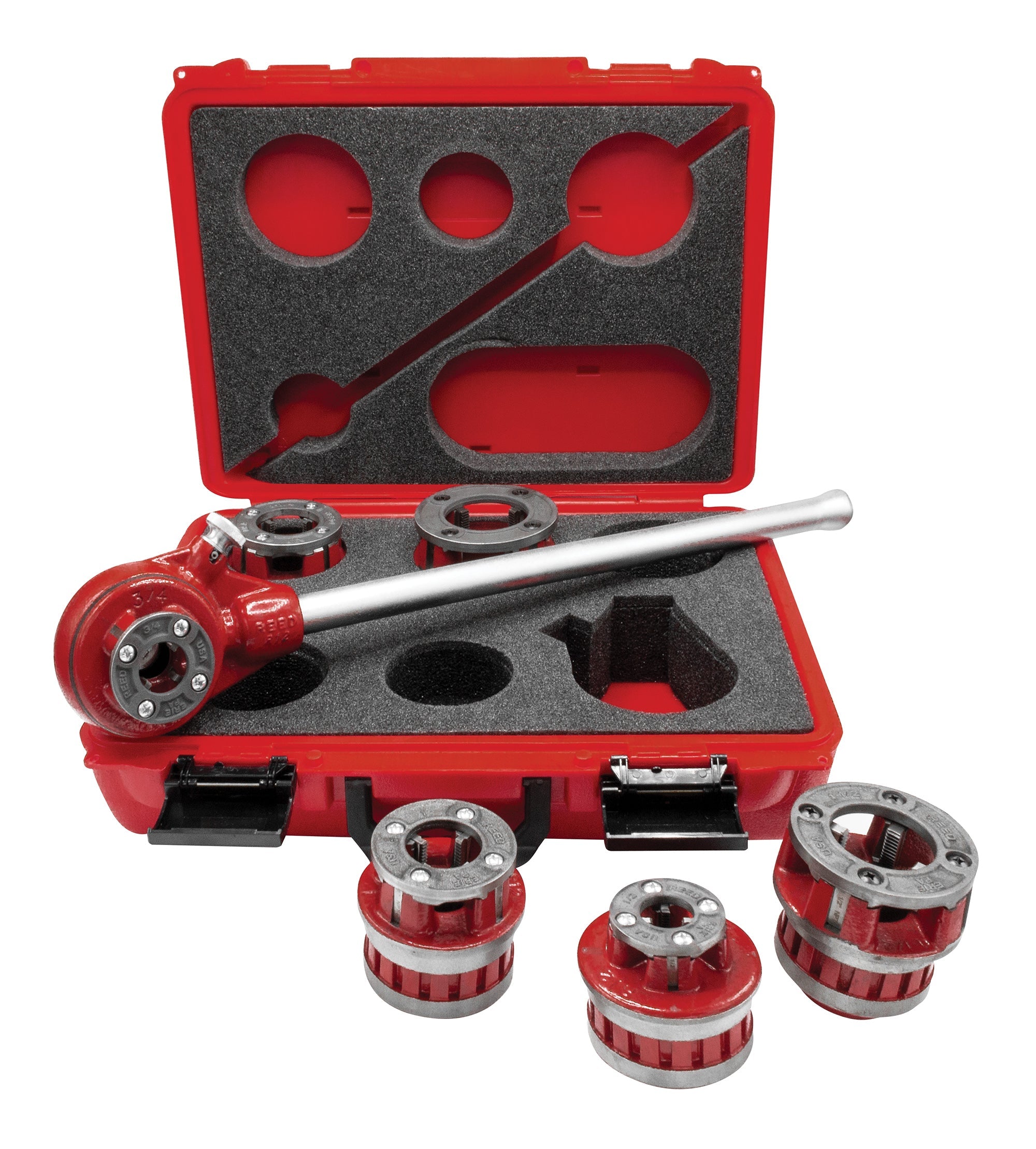 Reed Mfg R12NPT-6-BOX R12+ Threader Set, 1/2" - 2" NPT with R12BOX - Edmondson Supply