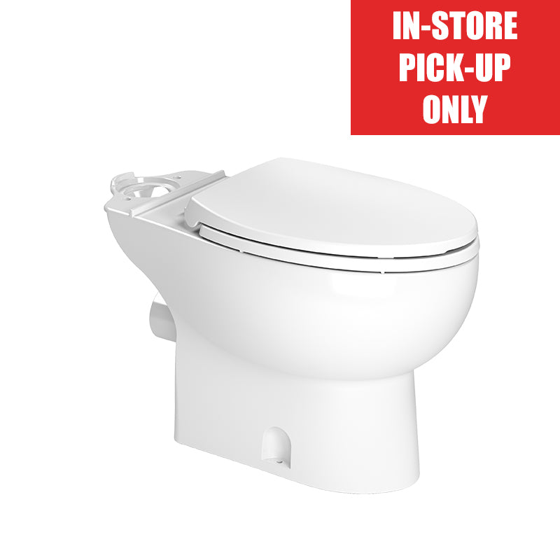 Saniflo 087 Elongated White Rear Discharge Toilet Bowl - Edmondson Supply