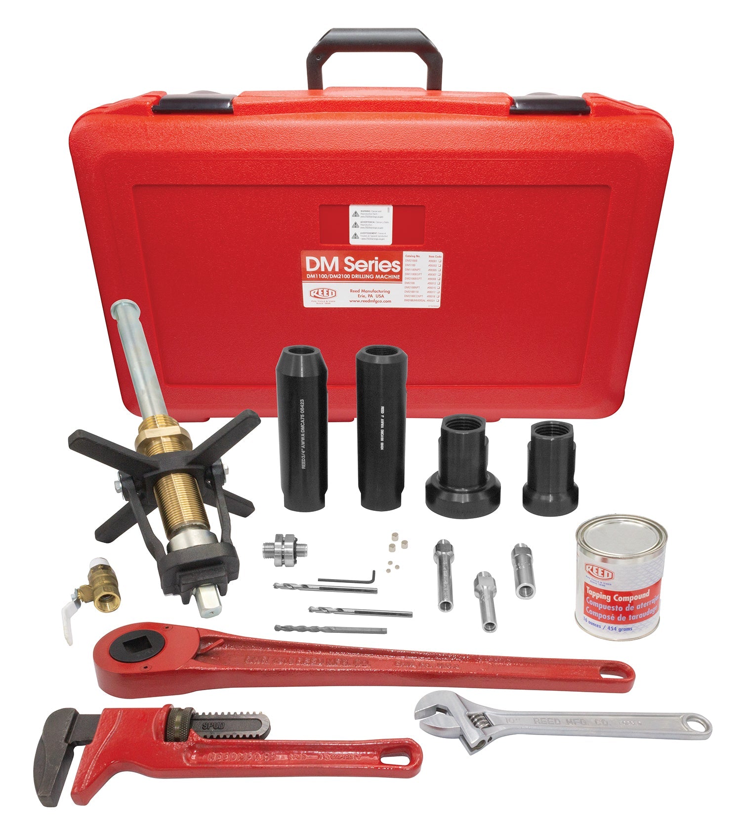 Reed Mfg DM2100 3/4" - 2" AWWA Drilling Machine Kit - Edmondson Supply