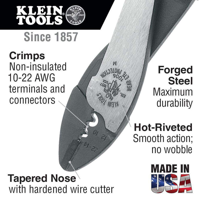 Klein Tools 1006 Crimping/Cutting Tool for Non-Insulated Terminals - Edmondson Supply
