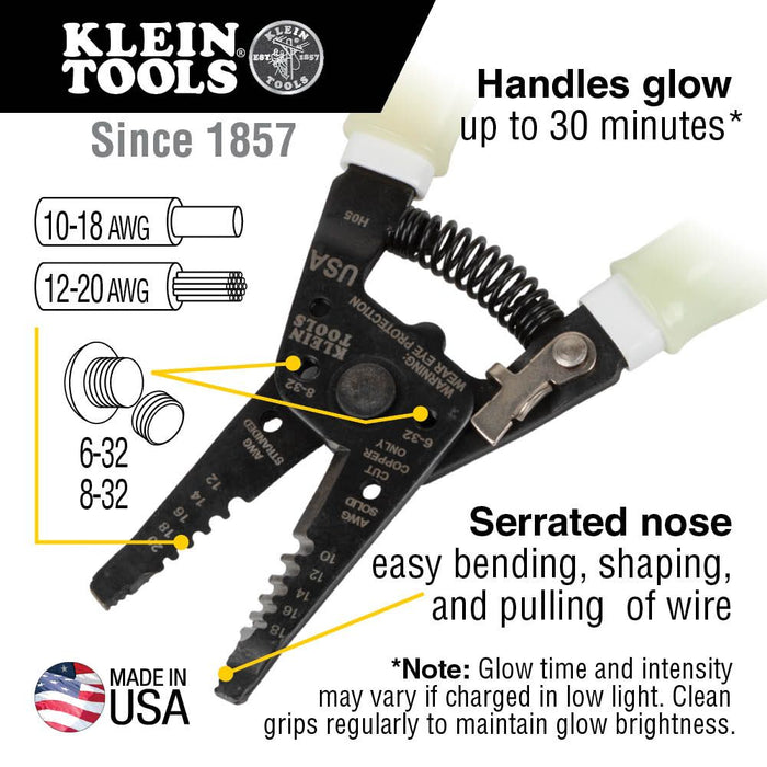 Klein Tools 11055GLW High-Visibility Klein-Kurve® Wire Stripper / Cutter