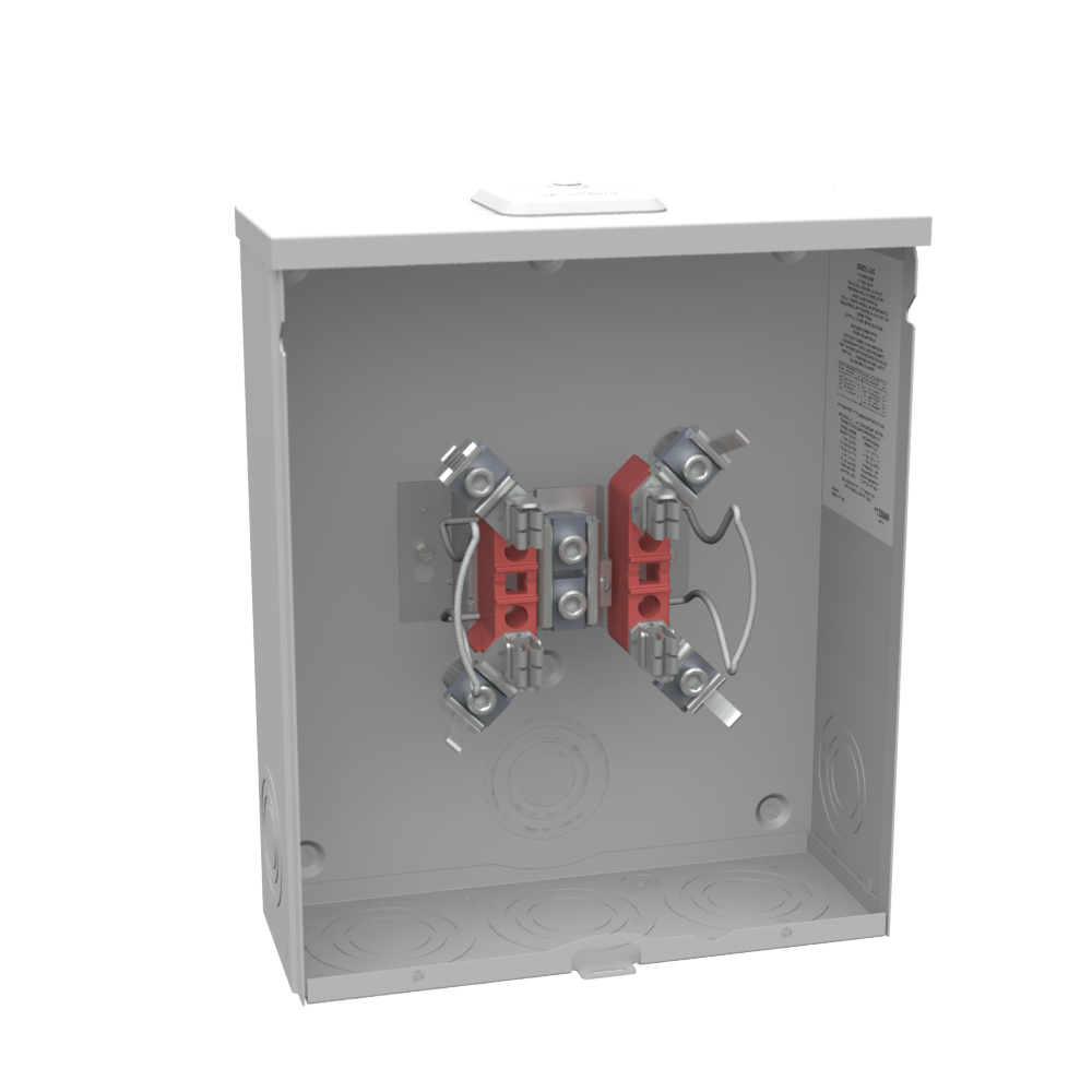 Milbank U7043-XL-TG-KK 200 Amp 4-Terminal, Ringless Meter Socket, OH/UG - Edmondson Supply