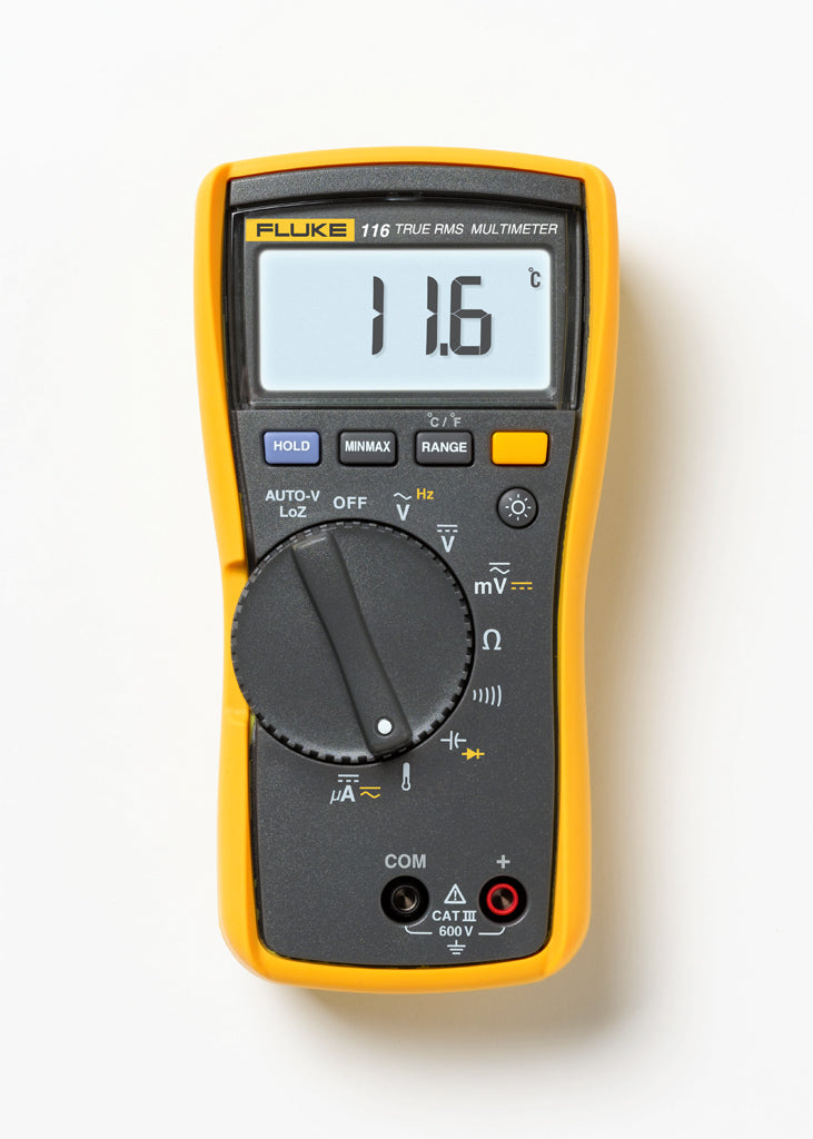 Fluke 116 Digital HVAC Multimeter with Temperature and Microamps - Edmondson Supply