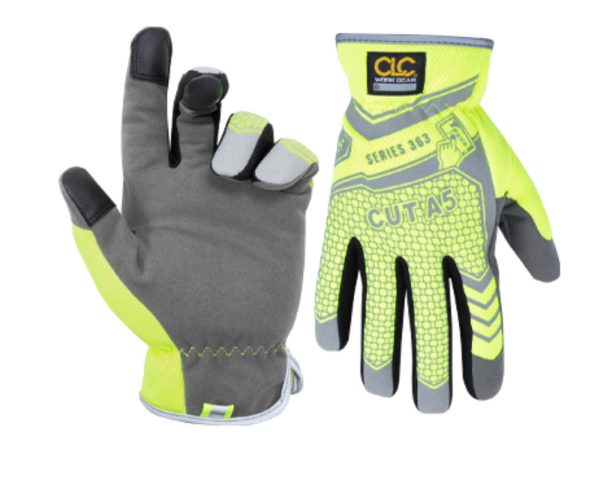 CLC 127L ANSI A5 Hi-Viz FlexGrip 363 Gloves, Size Large