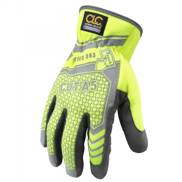 CLC 127M ANSI A5 Hi-Viz FlexGrip 363 Gloves, Size Medium - Edmondson Supply